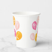 かわいいピンクの黄色のバルーン赤ちゃん女の子の赤ちゃんシャワー 紙コップ (右)