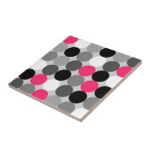 かわいいピンクの黒と白のドットのベクトルパターン タイル (側面)