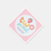 かわいいピンクの2歳の夏の誕生日 スタンダードカクテルナプキン (角)