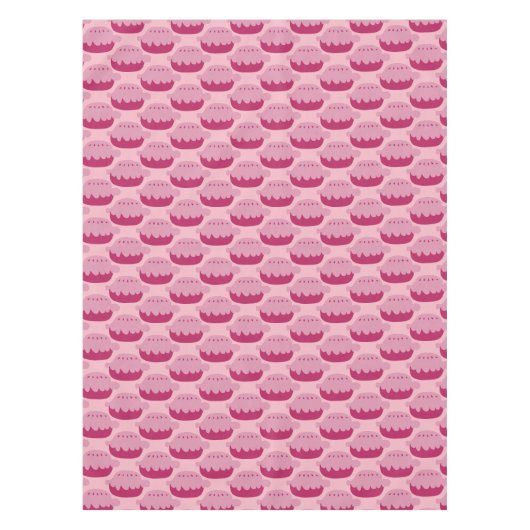 かわいいピンクのapplieパイペストリーパターンテーブルクロス テーブルクロス (正面)