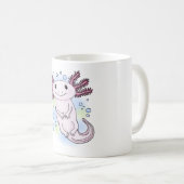かわいいピンクのaxolotlメキシコの歩く魚のペットアニメ コーヒーマグカップ (正面右)