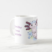 かわいいピンクのaxolotlメキシコの歩く魚のペットアニメ コーヒーマグカップ (正面左)