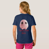 かわいいピンクのBlob — かわいい3Dキャラクター Tシャツ (裏面フル)