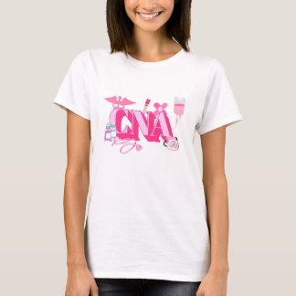 かわいいピンクのCNA Tシャツ、看護師への最高のギフト Tシャツ