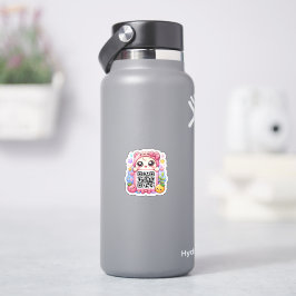 かわいいピンクのQRコードキャラクター フローラルパステルR シール