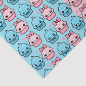 かわいいピンクやブルーの性別でカップケーキを見る 薄葉紙 (詳細)