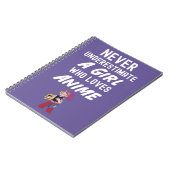 かわいいピンクアニメ好きの女の子のためのギフト子供向けカイロアッシー ノートブック (左側)