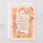 かわいいピンクイエローガーデンフローラ子供の誕生日パーティー (正面)