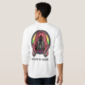 かわいいピンクカスタマイズのスパーソナライズされたポーツ スウェットシャツ (裏面フル)