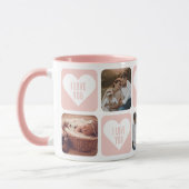 かわいいピンクカスタムの写真愛してるマグ マグカップ (左)