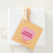 かわいいピンクカスタム色のメッセージ会話ハート フェイバータグ (インサイチュ)