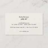 かわいいピンクカップケーキホワイト《写真》ぼけ味パティシシェフ 名刺 (裏面)