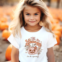 かわいいピンクカボチャハロウィーンレトロ名 トドラーTシャツ