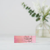 かわいいピンクガーリーのカスタムバレエ用スリッパ スキニー名刺 (スタンド正面)