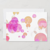 かわいいピンクガーリーの泡キッドの写真誕生日 招待状 (裏面)