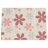 かわいいピンクガーリーグリッターの女の子 ラージペーパーバッグ (正面)