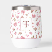 かわいいピンクガーリー女性のカーボーイブーツ帽子と弓 (正面)