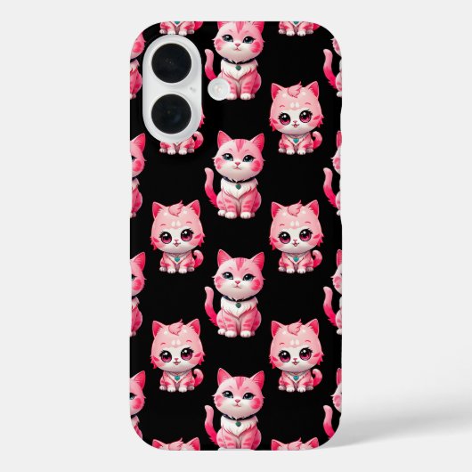 かわいいピンクキティキャッツデザイン Case-Mate iPhoneケース (裏面)