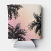 かわいいピンクグラデーション色の熱帯パ葉ーム 缶クーラー (裏面)