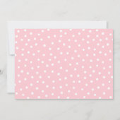 かわいいピンクグレー動物ベビーシャワー招待状 女の子 招待状 (裏面)