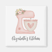 かわいいピンクケーキミキキッチン マグネット (正面)