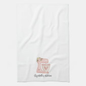 かわいいピンクケーキミキサー キッチンタオル (縦)