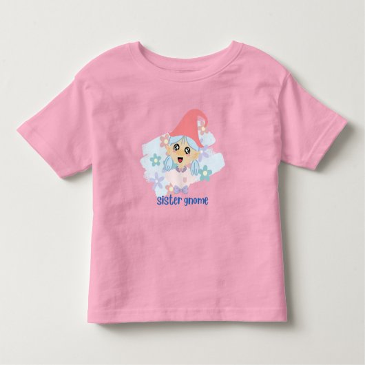 かわいいピンクシスター格言文字引用文と画像 トドラーTシャツ (正面)