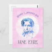 かわいいピンクジェーンアイレポートレートリーダー私は彼結婚したを ポストカード (正面/裏面)