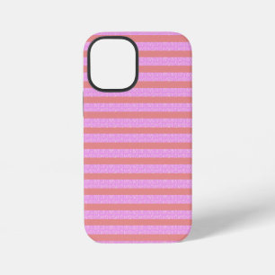 かわいいピンクストライプのスマホケース iPhone 12 MINIケース