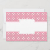 かわいいピンクツチュバレリーナガールバースデーパーティー 招待状 (裏面)