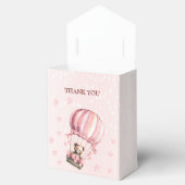 かわいいピンクテディベアホットエアバルーンパーティー フェイバーボックス (オープン)
