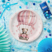 かわいいピンクテディベアホットエアバルーンパーティー ペーパープレート (パーティー)