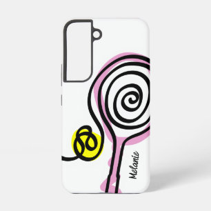 かわいいピンクテニスラケット三星銀河S22ケース SAMSUNG GALAXY S22ケース