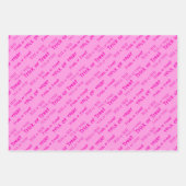 かわいいピンクトリックOトリートメントハッピーハローウィンギフト ラッピングペーパーシート (正面2)