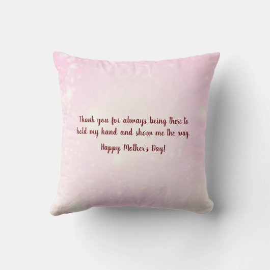 かわいいピンクドレスマムドーター引用文 ユニーク クッション (裏面)