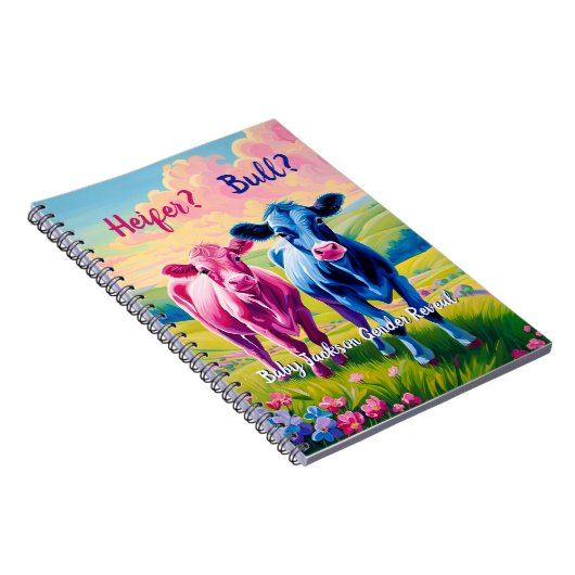 かわいいピンクハイファーとブルーブルカーフ ノートブック (右側)