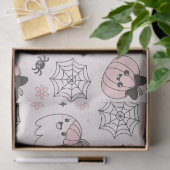 かわいいピンクハロウィンパターンと幽霊、カボチャ 薄葉紙 (ギフト)