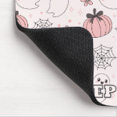 かわいいピンクハロウィーン幽霊&カボチャ マウスパッド (コーナー)