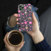 かわいいピンクハートとフラワードッグ母フォトコラージュ Case-Mate iPhoneケース