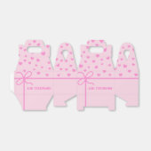 かわいいピンクハートとリボンカスタム フェイバーボックス (折り畳みなし)