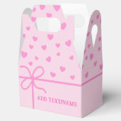 かわいいピンクハートとリボンカスタム フェイバーボックス (オープン)