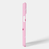 かわいいピンクハートの棒付きキャンディのシームレスパターン Case-Mate iPhoneケース (裏面 / 右)