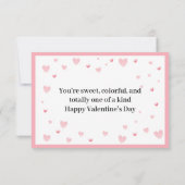 かわいいピンクハートデザートスクールバレンタインデー (裏面)