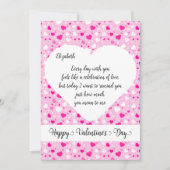 かわいいピンクハートバレンタインデー6枚 シーズンカード (正面)