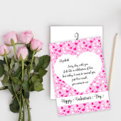 かわいいピンクハートバレンタインデー6枚 シーズンカード