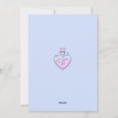 かわいいピンクハートラブポションバレンタインデーガーリー シーズンカード (裏面)