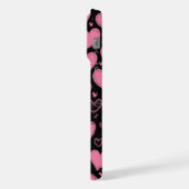 かわいいピンクハートiphone 15 pro max case iPhoneケース (左側面)