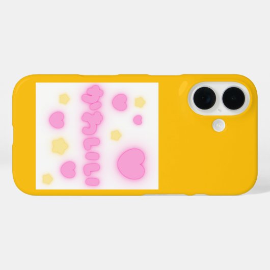 かわいいピンクハートiPhone 16ケース Case-Mate iPhoneケース (裏面 (横))
