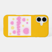 かわいいピンクハートiPhone 16ケース iPhone 16ケース (裏面横)