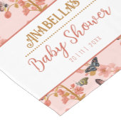 かわいいピンクバタフライベビーシャワーショートテーブルランナー ショートテーブルランナー (コーナー)